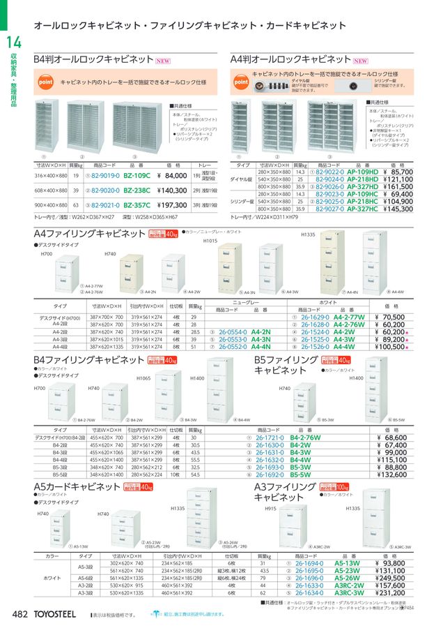 TOYOSTEEL OFFICE FURNITURE CATALOG2026 Vol-59【価格改定版】